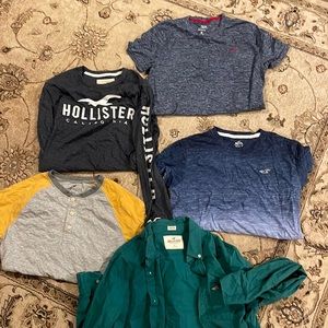 Men’s small shirts. Hollister and American Eagle.